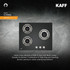 Kaff  Hobs - CRH 603 -  Black Coated 3 Tornado Style Burners