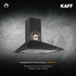 Kaff - BASE LX 60 BLK - Aluminum Filter -Matt Black, Chimney