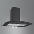 Kaff - FLO LX BF 60 - Black Curved Tempered Glass - Matt Black Rust Free Coating - Chimney