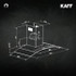 Kaff - FLO LX BF 60 - Black Curved Tempered Glass - Matt Black Rust Free Coating - Chimney