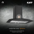 Kaff - FLO LX BF 60 - Black Curved Tempered Glass - Matt Black Rust Free Coating - Chimney