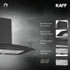 Kaff - FLO LX BF 60 - Black Curved Tempered Glass - Matt Black Rust Free Coating - Chimney