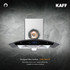 Kaff - STELLA DHC 90 SS - Front Black Glass Stainless Steel - Filter-Less + Dry Heat Auto Clean Technology - Chimney