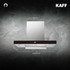 Kaff -   LUMEX DHC 60 - Front panel with black glass - Dry heat auto cleaning technology - Chimney