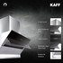 Kaff - CELINO 90 - Black Tempered Glass Chimney - Filter-Less Technology - Chimney