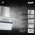 Kaff - MARBELLA 90 WHITE - White Tempered glass -  Filter-Less Technology - Chimney