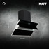 Kaff - ALBURY DHC 90 - Front Black Glass - Filter-Less + Dry Heat Auto Clean Technology - Chimney