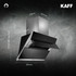 Kaff - CANBERRA 90 - Black Tempered Glass - Filter-Less Technology - Chimney
