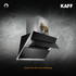 Kaff - CANBERRA 90 - Black Tempered Glass - Filter-Less Technology - Chimney
