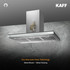 Kaff - VISTOSI DHC 90 (IS) - Backlit Front Glass with Premium Brushed Silver - Dry Heat Auto Clean Technology - Chimney