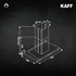 Kaff - CANARY BF DHC 90 (ISLAND) - Stainless Steel Finish With Round Edges - Touch Controls with Digital Display - Chimney