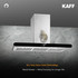 Kaff - CANARY BF DHC 90 (ISLAND) - Stainless Steel Finish With Round Edges - Touch Controls with Digital Display - Chimney