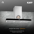 Kaff - CANARY BF DHC 90 (ISLAND) - Stainless Steel Finish With Round Edges - Touch Controls with Digital Display - Chimney