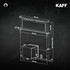 Kaff - TOWNSVILLE 90 - Black Tempered Front Glass - Advanced Downdraft Technology - Chimney
