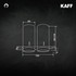 Kaff - FLORA TWIN DX - 120 (ISLAND) - Stainless Steel - nique Twin Cylinder Design - Chimney