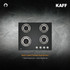 Kaff  Hobs -  CRH 604 -  Black Coated 4 Tornado Style Burners - Metal Knobs
