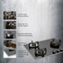 Kaff  Hobs  - BLH 603 - 3 Full Brass High Efficiency Burners with Flame Failure Device