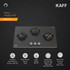 Kaff  Hobs  -  MSM 783 -  3 Full Brass High Efficiency Burners with FFD with Decorative SS Moulded Strip