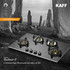 Kaff  Hobs  -  BLH-F 804 BLK - 4 Full Brass High Efficiency Burners With Flame Failure Device
