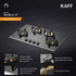 Kaff  Hobs  -  BLH-F 804 BLK - 4 Full Brass High Efficiency Burners With Flame Failure Device