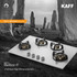 Kaff  Hobs  - BLH-F 804 WHT - 4 Full Brass High Efficiency Burners