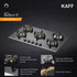 Kaff  Hobs  - BLH-F 865 -5 Full Brass High Efficiency Burners with Flame Failure Device