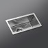 Kaff Sink -  KS 22 SB (R10) (Bar Sink) - Stainless steel - Double bowl
