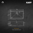 Kaff Sink -   KSA 83 SB - Stainless steel - Single bowl  - With Sound reduction pad on bottom - With anti - condensation coating