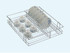 Essential Series - SS  Cup n Saucer Kitchen Basket with Channel - Budget Range