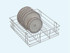 Essential Series - SS  Thali Plate Kitchen Basket with Channel -  Budget Range