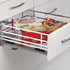 Elegance Series  - SS Plain Kitchen Basket with Channel  -  Standard  Range