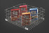 Essential Series - SS  Partition Kitchen Basket with Channel - Standard Range