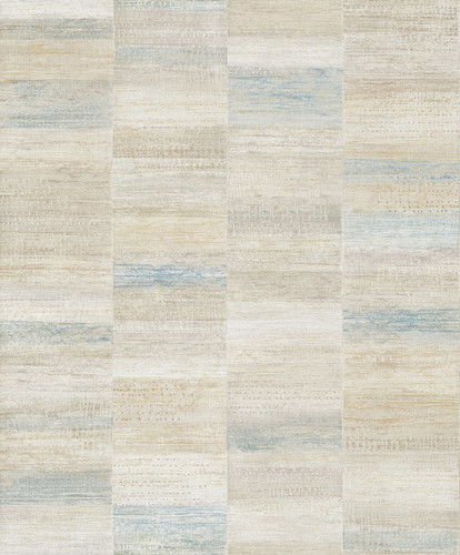 European Wall Paper - Stripes Pattern - Blue, Beige - HSMARCE 4007