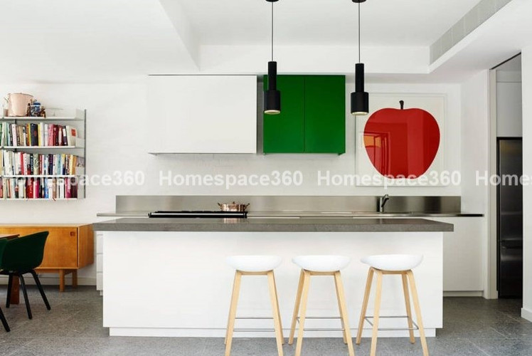 Nexa - Straight Line Modular Kitchen Design in White with Membrane Laminate  Acrylic Lacquered Glass Finish Options - HSV-PLK-2406