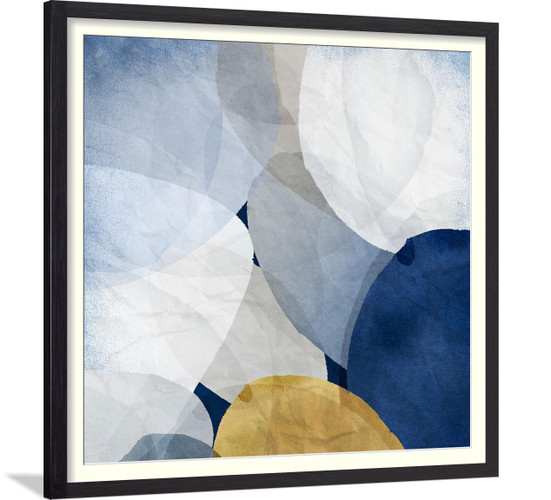 Abstract Square Wall Art Paint - Blue Bubbles I - HSAV-435980