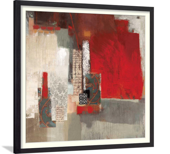 Abstract Square Wall Art Paint - Crimson Tide - HSAV-79573