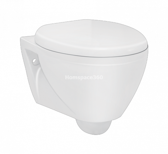 Hindware Lara Rimless 20097 P-Trap Wall Mounted Starwhite Closet