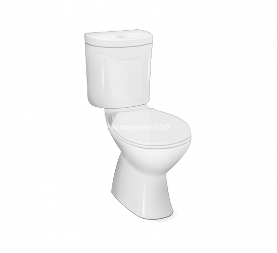 Hindware Cleo S-220 20050 S-Trap Floor Mounted Starwhite Coupled Closet