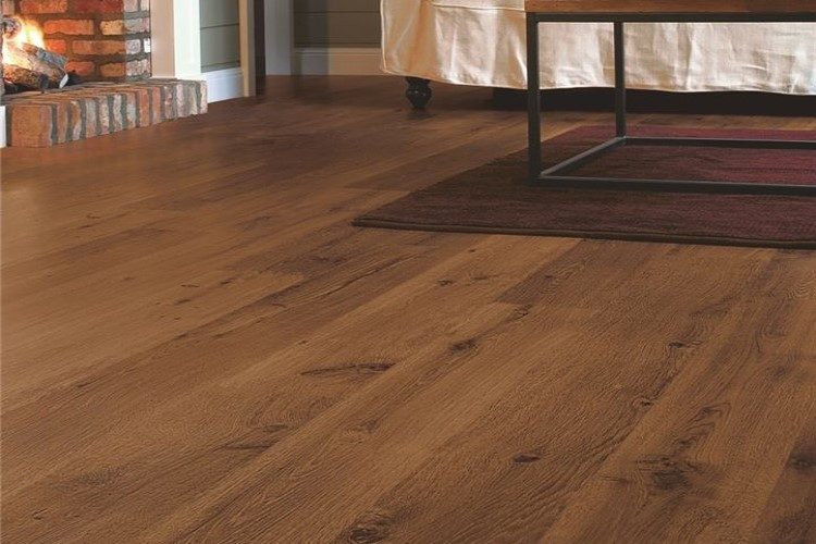 Vintage Oak Dark  Varnished Eligna Laminated Wooden Flooring