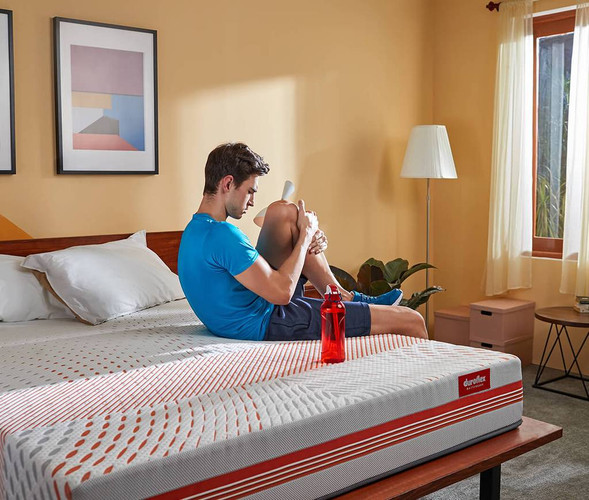 Duroflex NRG 40 Qube Cell Memory Foam Mattress 8 inch Single Double Queen King Size