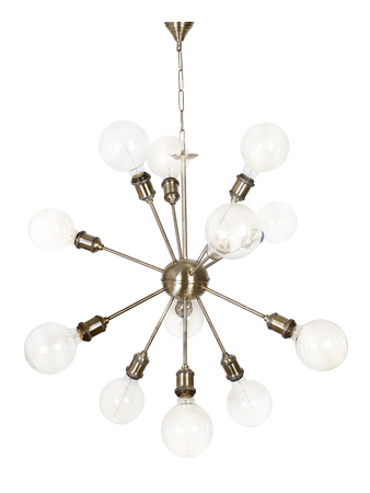 Online India Home Interior Luxury Decorative Fancy Light - Emerald Chandelier Light - Cosmic Rays 12 Light Antique Gold Chandelier