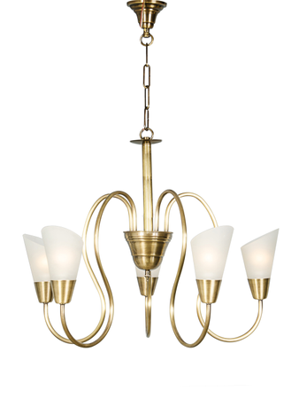 Online India Home Interior Luxury Decorative Fancy Light - Emerald Chandelier Light - Modern Cone Antique Brass Chandelier