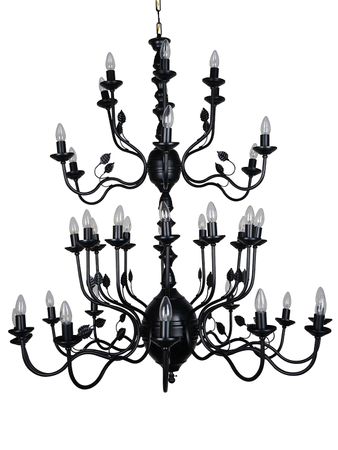 Online India Home Interior Luxury Decorative Fancy Light - Emerald Chandelier Light - Black Italian 4 Tier 12+12+6+6 Lights 46 Inch Steel Candelabra Chandelier Ceiling Hanging