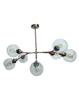 Online India Home Interior Luxury Decorative Fancy Light - Emerald Chandelier Light - Branching 8 Light Antique Copper Chandelier