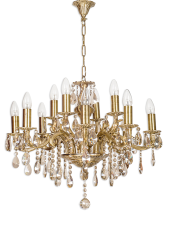 Online India Home Interior Luxury Decorative Fancy Light - Emerald Chandelier Light - Candle Lamp 12 light honey crystal chandelier