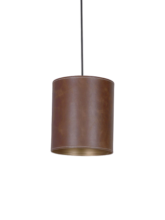 Online India Home Interior Luxury Decorative Fancy Light - Emerald Pendant Light - Contremporary Brown Cylindrical Leather Pendant Light