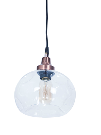 Online India Home Interior Luxury Decorative Fancy Light - Emerald Pendant Light - Contemporary Copper Distorted Spot 8 inch Glass Pendant Light