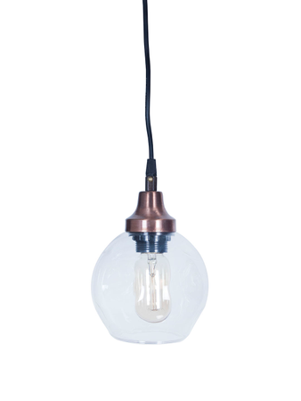 Online India Home Interior Luxury Decorative Fancy Light - Emerald Pendant Light - Contemporary Copper Distorted Spot 6 inch Glass Pendant Light