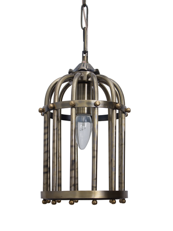 Online India Home Interior Luxury Decorative Fancy Light - Emerald Pendant n Hanging Light - Antique Finished Small Birdcage Hanging Light