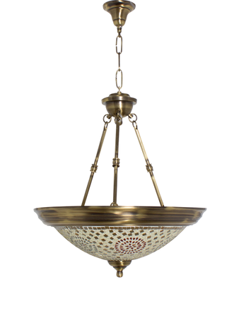 Online India Home Interior Luxury Decorative Fancy Light - Emerald Pendant n Hanging Light - Dish Tilak Antique Brass 3 Light Hanging Light